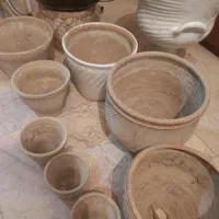 گلدان سفالی و لعاب