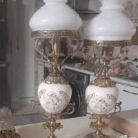 شمعدان  ۲ عدد برنز اصل پایه چینی