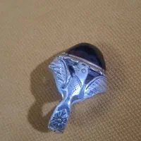 انگشتر نقره با نگین یاقوت سلیمانی|جواهرات|تبریز, |دیوار