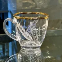 فنجان لب طلا طرح سنبل