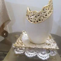 گلدان و شیرنی خوری ست