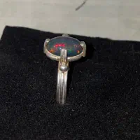 انگشتر نقره سنگ اوپال