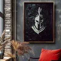 تابلو دکوراتیو شوالیه چرم طبیعی