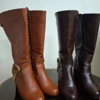 2جفت چکمه چرم قهوه ای و عسلی سایز 38|کیف، کفش، کمربند|تهران, باغ فیض|دیوار