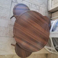 میز جلومبلی گرد تمام ام‌دی‌اف ۴ تکه