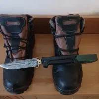 کفش نیم بوت چرم زمستانی سایز ۴۳ و کفش ورنی ۴۰