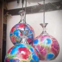 آکبند لوستر سه شعله مدرن حباب پتینه خطی|لوستر و چراغ آویز|تهران, فردوسی|دیوار