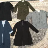حراج 5عدد پالتو مانتو زنانه دخترانه درحدنونو باهم