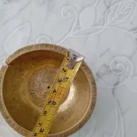 کاسه چهل کلید جنس مس قدمت ۵۰ ساله حکاکی نام پنج تن|کلکسیون اشیاء عتیقه|فردیس, منظریه|دیوار