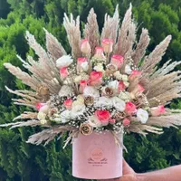 باکس گل رز مینیاتوری کیف گل سبد گل