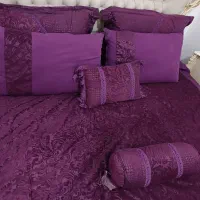 سرویس خواب سلطنتی همراه تشک و روتختی200*180|تخت و سرویس خواب|میانه, |دیوار