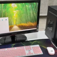 کامپیوتر corei5 مانیتور 22 کیبورد موس وایرلس