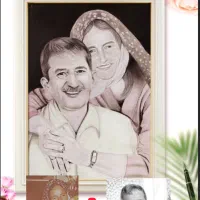 تابلو نقاشی چهره طراحی سفارش قاب هدیه