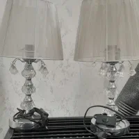 دوعدد آباژور رومیزی سفیدشیک