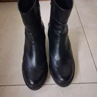 بوت چرم مشکی