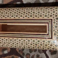 جعبه دستمال کاغذی حاتم کاری و بقاب مینا کاری