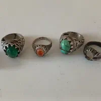 انگشتر نقره فیروزه و عقیق