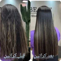 اکستنشن مو طبیعی. موخوره گیری با قیچی و دستگاه