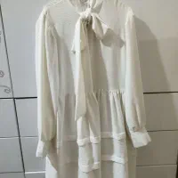 مانتو سفید عروسکی مناسب جشن ومناسبت