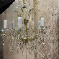 سه عدد لوستر سالم 6 شعله 6 شاخه کریستالی|لوستر و چراغ آویز|اردبیل, |دیوار