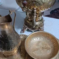 سماور برنجی با لوازم|سماور، چایساز، قهوهساز|قرچک, مهدیه|دیوار