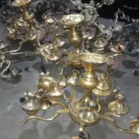 لوستر ابکاری وبرنز و مس|لوستر و چراغ آویز|اسلام‌شهر, باغ فیض|دیوار