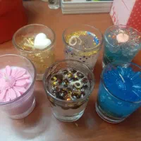 شمع های دست ساز آکواریومی ژله ای و ساده