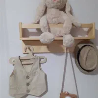 اکسسوری کودک قطار چوبی رنگین کمان
