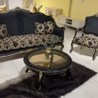 مبل استیل و سلطنتی ۷ نفره فرانسوی|مبلمان خانگی و میز عسلی|مشهد, وکیل‌آباد|دیوار