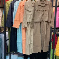 عمده زنونه - کراپ کت + سارافون لینن|لباس|رشت, اسماعیل آباد|دیوار