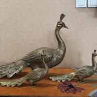 مجسمه طاووس تمام برنز