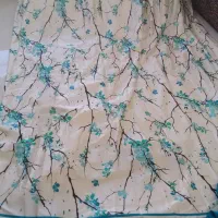 پرده ساتن گل دار|پرده، رانر، رومیزی|هشتگرد, فاز ۲ مهستان|دیوار