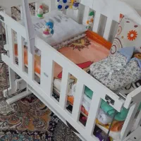 لوازم نوزادتخت گهواره ای چوبی گهواره میلاد|تخت و صندلی بچه|مشهد, نوید|دیوار