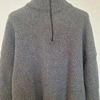 پلیور نیم زیپ ذغالی (فری سایز)