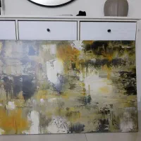 تابلو نقاشی ۱۱۰ در ۱۱۰ بدون قاب کاملا سالم