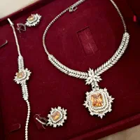 سرویس نقره و برلیان 57 گرم