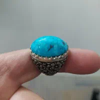 انگشتر فیروزه رکاب گل
