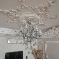 لوستر تمام برنج باروکش کروم|لوستر و چراغ آویز|پاکدشت, پاکدشت (مامازند)|دیوار