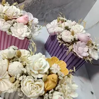 باکس گل شمع دست‌ساز با جعبه ی پی وی سی مقاوم|گل مصنوعی|تهران, تهران‌سر|دیوار