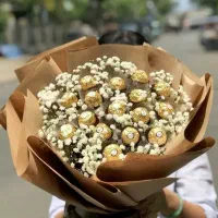 دسته گل توت فرنگی و کاکائو