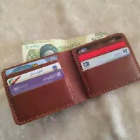 کیف پول چرم اصل دستدوز