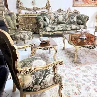 مبلمان استیل ورق طلا بانهارخوری(درحد بسیار آکبند)|مبلمان خانگی و میز عسلی|تهران, فرمانیه|دیوار