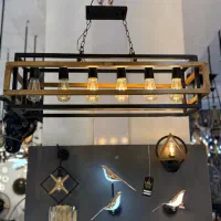 لوستر فلز چوبی|لوستر و چراغ آویز|قیامدشت - خاورشهر, |دیوار