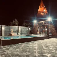 اجاره کلبه سویسی استخر روباز  چهارفصل|اجارهٔ کوتاه‌مدت ویلا و باغ|چمستان, |دیوار