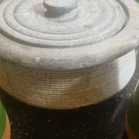 دیگ سنگی چهار نفره بهمراه 4 عدد پیاله آبگوشت خوری|ظروف پخت‌وپز|تهران, اختیاریه|دیوار