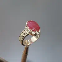 انگشتر دستساز نقره یاقوت سرخ آفریقا|جواهرات|گرگان, |دیوار