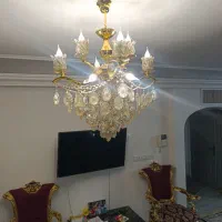 لوستر طلایی 4 شاخه 10 شعله