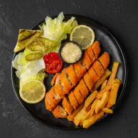 فیله پنیری اسپرینگ رول مرغ سوخاری