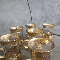 استکانهای دکوری طلایی شیک ومجلسی