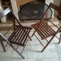 جفت صندلی تاشو انتیک خارجی|صندلی و نیمکت|تهران, گلستان (شهرک راه آهن)|دیوار